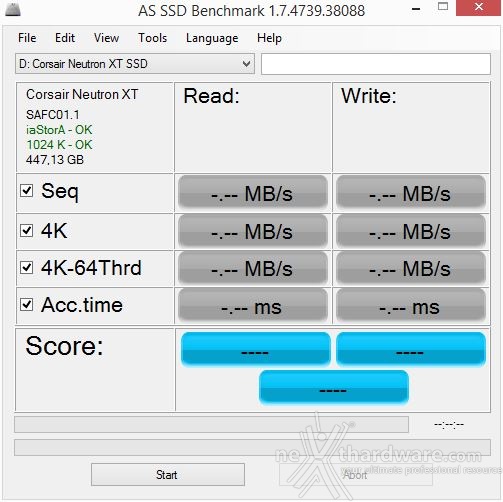 Corsair Neutron XT & Force LS 480GB 12. AS SSD Benchmark 1