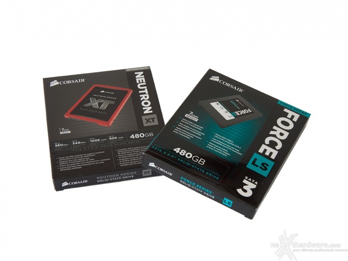 Corsair Neutron XT & Force LS 480GB 1. Packaging & Bundle 1