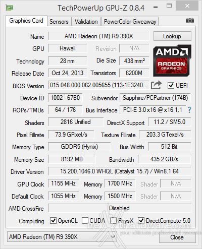 SAPPHIRE R9 390X 8GB Tri-X OC Edition 11. Overclock 2