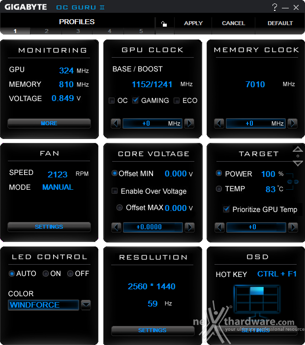 GIGABYTE GTX 980 Ti G1 GAMING 12. Overclock 1