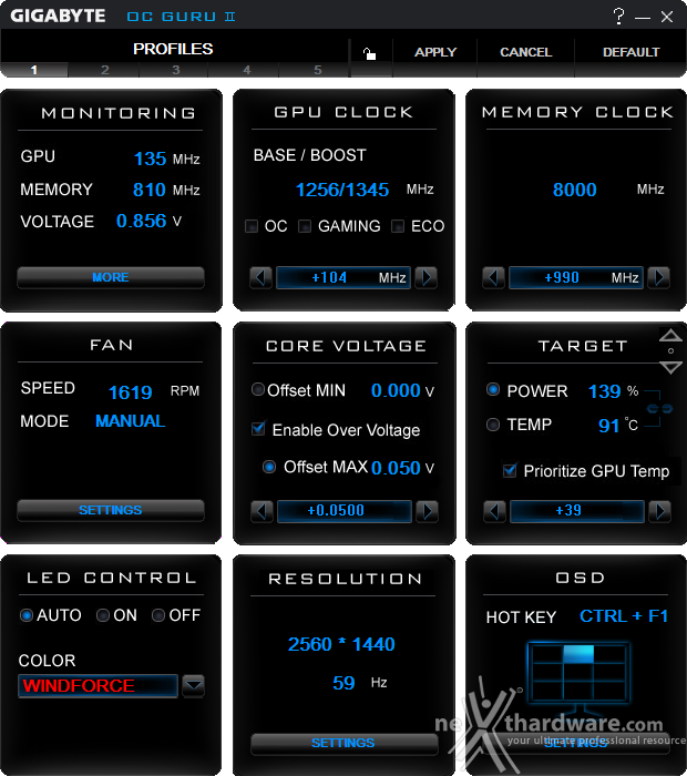 GIGABYTE GTX 980 Ti G1 GAMING 12. Overclock 2