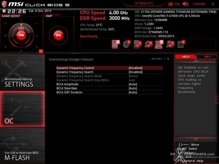 MSI Z170A XPOWER GAMING TITANIUM EDITION 8. UEFI BIOS - Overclock 3