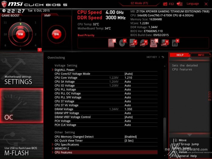 MSI Z170A XPOWER GAMING TITANIUM EDITION 8. UEFI BIOS - Overclock 4