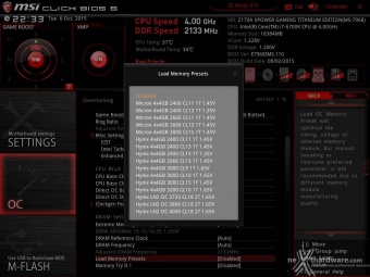 MSI Z170A XPOWER GAMING TITANIUM EDITION 8. UEFI BIOS - Overclock 9