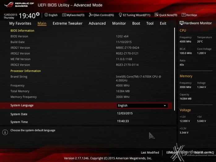 ASUS MAXIMUS VIII EXTREME 7. UEFI BIOS  -  Impostazioni generali 5