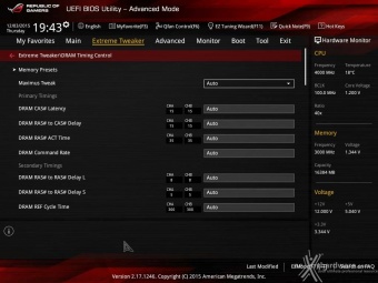 ASUS MAXIMUS VIII EXTREME 8. UEFI BIOS - Extreme Tweaker 14