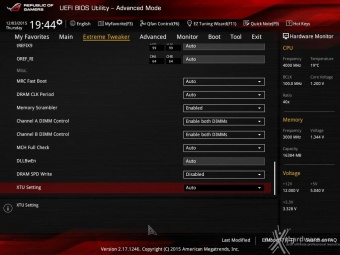 ASUS MAXIMUS VIII EXTREME 8. UEFI BIOS - Extreme Tweaker 17