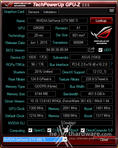 ASUS ROG GTX 980 Ti Matrix Platinum 12. Overclock 4