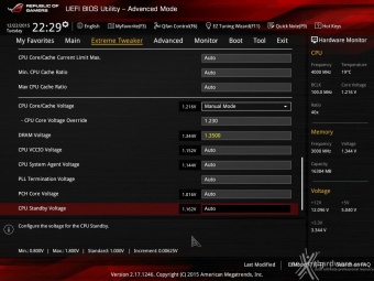 ASUS MAXIMUS VIII IMPACT 8. UEFI BIOS - Extreme Tweaker 6