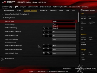 ASUS MAXIMUS VIII FORMULA 8. UEFI BIOS - Extreme Tweaker 15