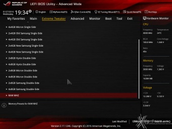 ASUS MAXIMUS VIII FORMULA 8. UEFI BIOS - Extreme Tweaker 19