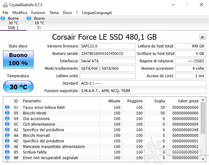 Corsair Force LE 480GB 3. Firmware -TRIM - SSD Toolbox 1
