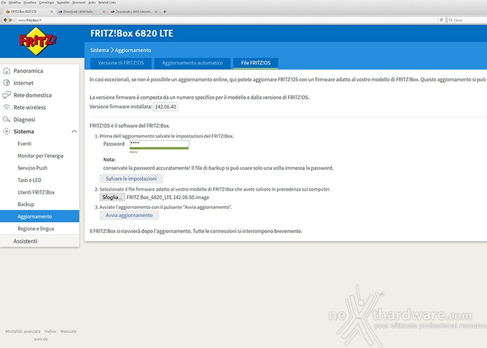 AVM FRITZ!Box 6820 LTE 3. FRITZ!OS - Primo avvio e configurazione  13