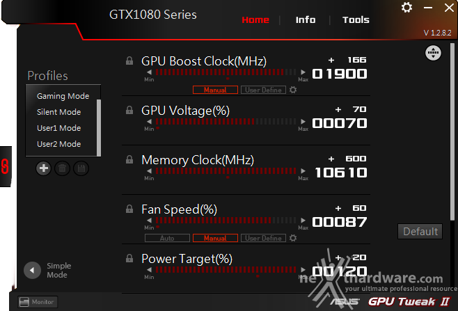 ASUS GeForce GTX 1080 Founders Edition 15. Overclock 3