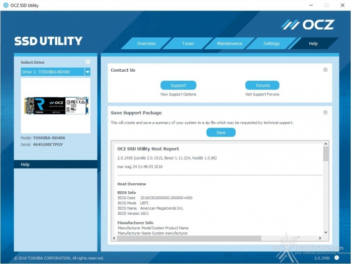 Toshiba OCZ RD400 PCIe NVMe 512GB 3. Driver NVMe - TRIM - SSD Utility 18