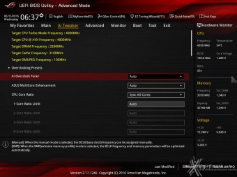 ASUS ROG STRIX X99 GAMING 9. UEFI BIOS - Ai Tweaker 1