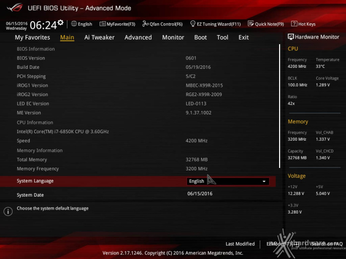 ASUS ROG STRIX X99 GAMING 8. UEFI BIOS  -  Impostazioni generali 2