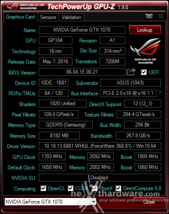 ASUS ROG STRIX GeForce GTX 1080 OC e GTX 1070 OC 17. Overclock 5