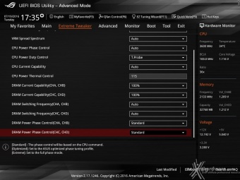 ASUS ROG RAMPAGE V EDITION 10 9. UEFI BIOS - Extreme Tweaker 11