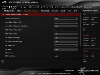 ASUS ROG RAMPAGE V EDITION 10 9. UEFI BIOS - Extreme Tweaker 13