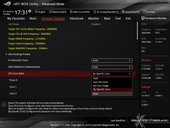 ASUS ROG RAMPAGE V EDITION 10 9. UEFI BIOS - Extreme Tweaker 1