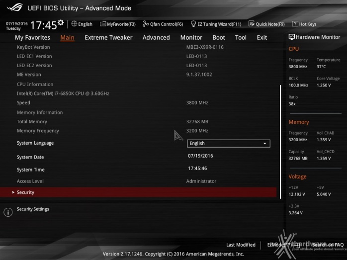 ASUS ROG RAMPAGE V EDITION 10 8. UEFI BIOS  -  Impostazioni generali 5