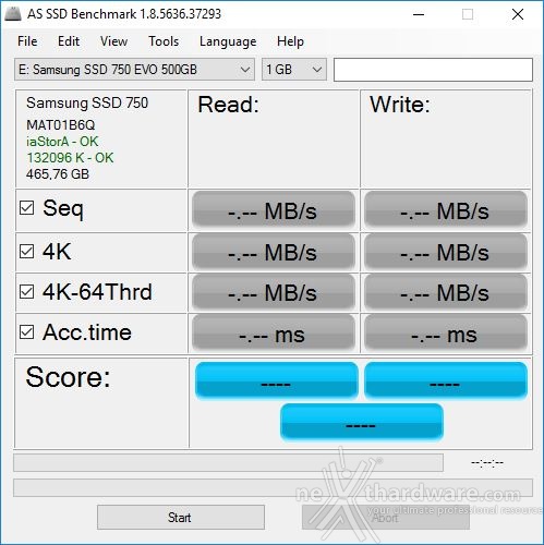 Samsung 750 EVO 500GB 12. AS SSD Benchmark 1
