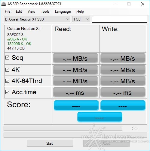 Corsair Neutron XTi 480GB 12. AS SSD Benchmark 1