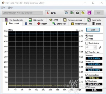 Corsair Neutron XTi 480GB 7. Test Endurance Top Speed 1