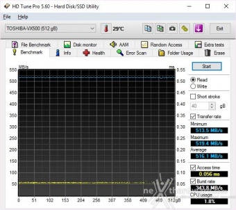 Toshiba OCZ VX500 512GB 7. Test Endurance Top Speed 1