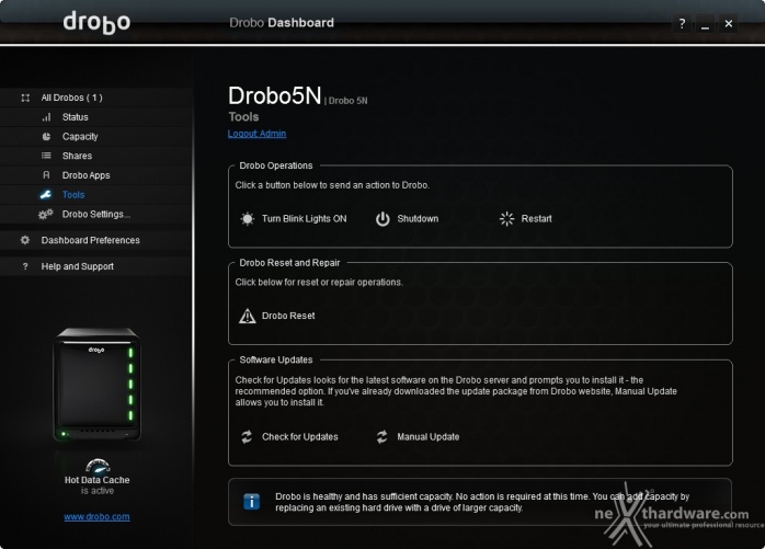 Drobo 5N 4. Primo avvio e impostazioni 10