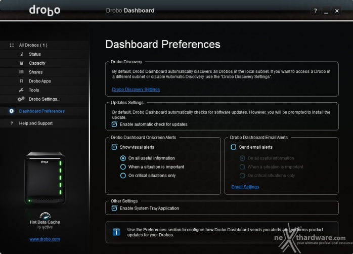 Drobo 5N 4. Primo avvio e impostazioni 14