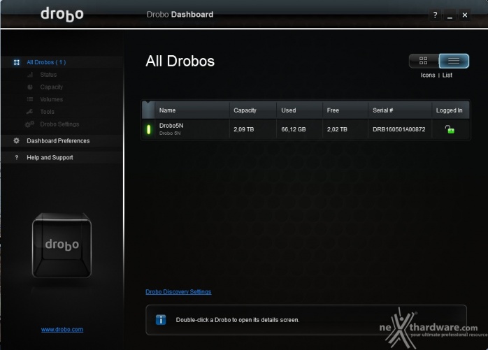 Drobo 5N 4. Primo avvio e impostazioni 2