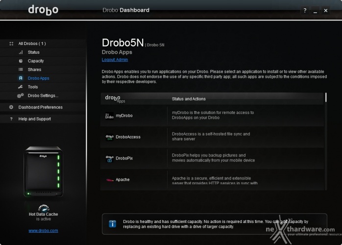 Drobo 5N 4. Primo avvio e impostazioni 9