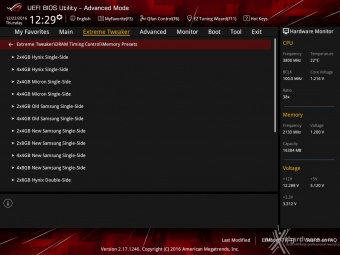 ASUS ROG MAXIMUS IX CODE 8. UEFI BIOS - Extreme Tweaker 18