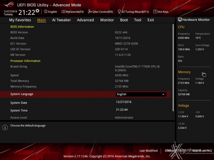 ASUS ROG STRIX Z270E GAMING 7. UEFI BIOS  -  Impostazioni generali 5