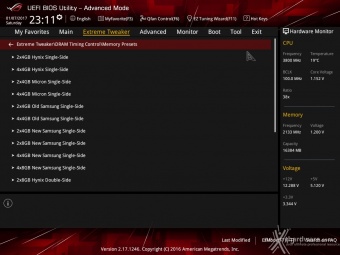ASUS ROG MAXIMUS IX HERO 8. UEFI BIOS - Extreme Tweaker 18