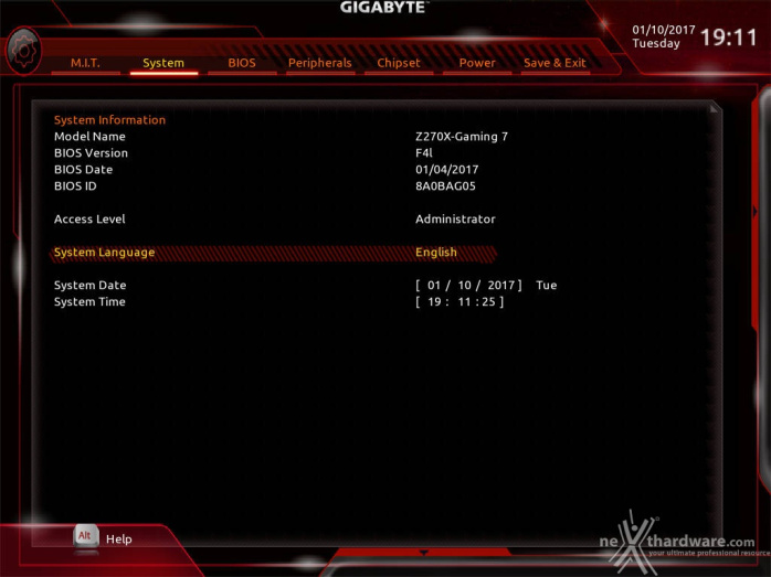 GIGABYTE AORUS GA-Z270X-Gaming 7 7. UEFI BIOS  -  Impostazioni generali 2
