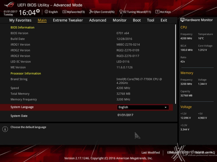 ASUS ROG MAXIMUS IX FORMULA 7. UEFI BIOS  -  Impostazioni generali 2