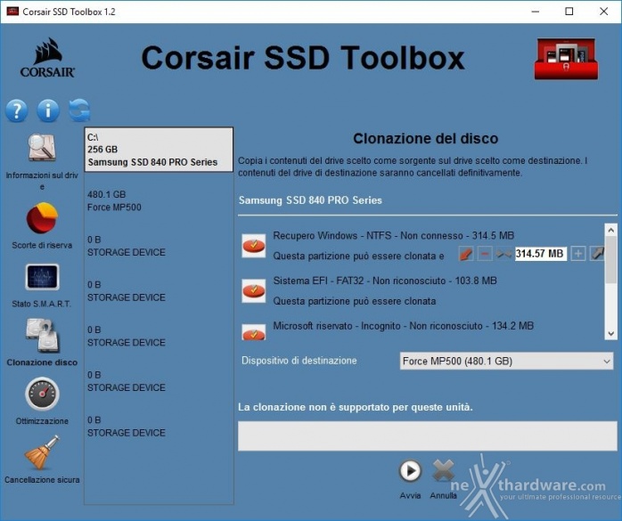 Corsair Force MP500 NVMe 480GB 3. Firmware - TRIM - SSD Toolbox 6