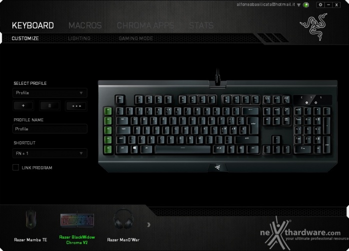 Razer Blackwidow Chroma v2 5. Razer Synapse 1