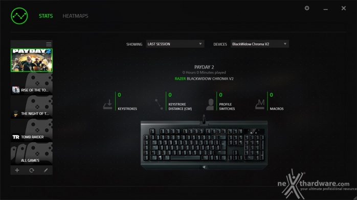 Razer Blackwidow Chroma v2 6. Razer STATS & HEATMAPS 1