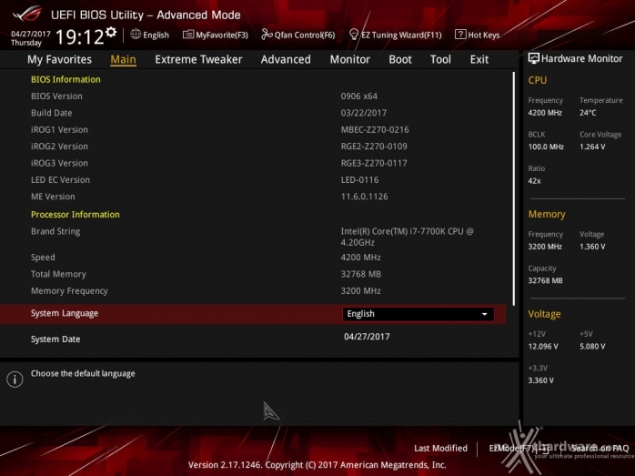 ASUS ROG MAXIMUS IX EXTREME 7. UEFI BIOS  -  Impostazioni generali 5