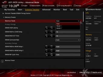 ASUS ROG MAXIMUS IX EXTREME 8. UEFI BIOS - Extreme Tweaker 19
