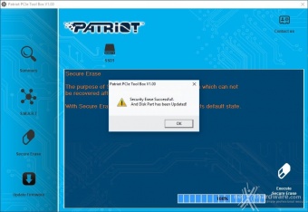 Patriot Hellfire M.2 NVMe 480GB 3. Firmware - TRIM - Patriot PCIe Tool Box 6