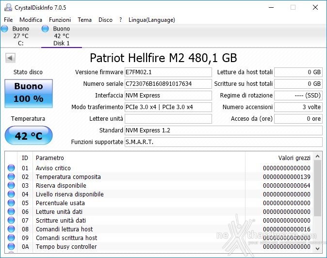 Patriot Hellfire M.2 NVMe 480GB 3. Firmware - TRIM - Patriot PCIe Tool Box 1