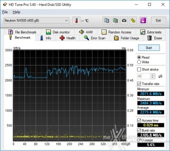 CORSAIR Neutron NX500 400GB 7. Test Endurance Top Speed 1