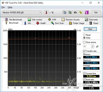 CORSAIR Neutron NX500 400GB 7. Test Endurance Top Speed 2