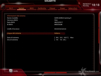 GIGABYTE X299 AORUS Gaming 9 7. UEFI BIOS  -  Impostazioni generali 2