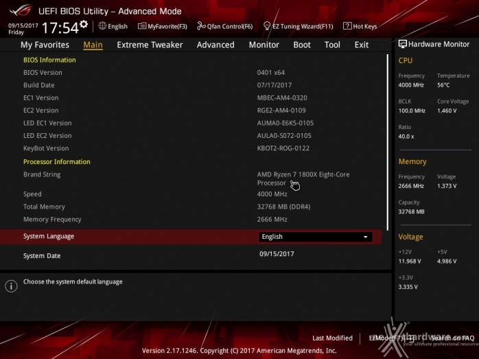 ASUS ROG CROSSHAIR VI EXTREME 6. UEFI BIOS  -  Impostazioni generali 5